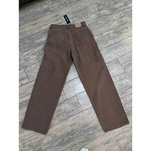 NWT Motel Brown Straight-Leg parallel Pants Size 31L